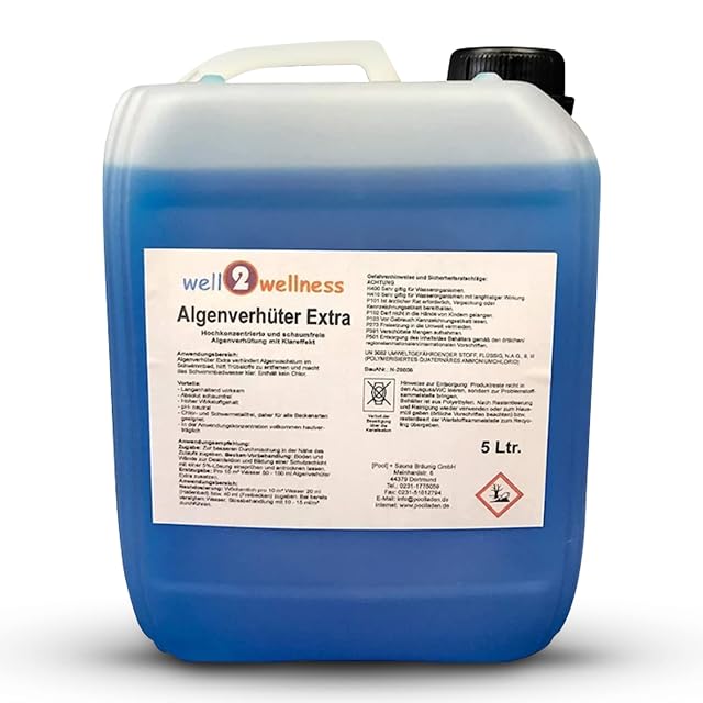 well2wellness Destructeur d’algues Extra, un anti-algues non métallique hautement concentré de cinq litres