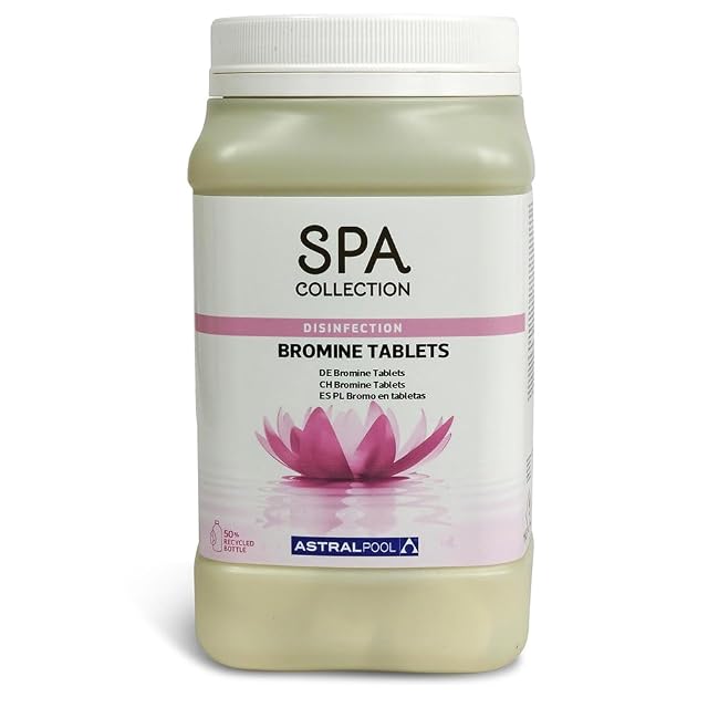Pastilles de brome Astral Pool SPA Collection, cinquante pastilles de vingt grammes en conditionnement d’un kilogramme