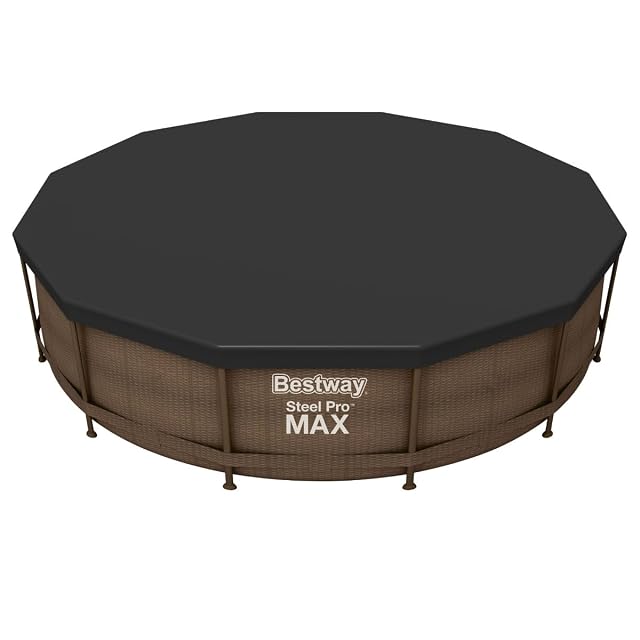 Bâche de bassin ronde en PVC Bestway noire avec ses cordes de fixation