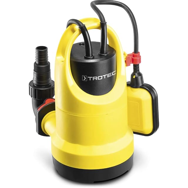 Pompe submersible pour eaux claires TROTEC TWP 4006 E, avec un interrupteur à flotteur