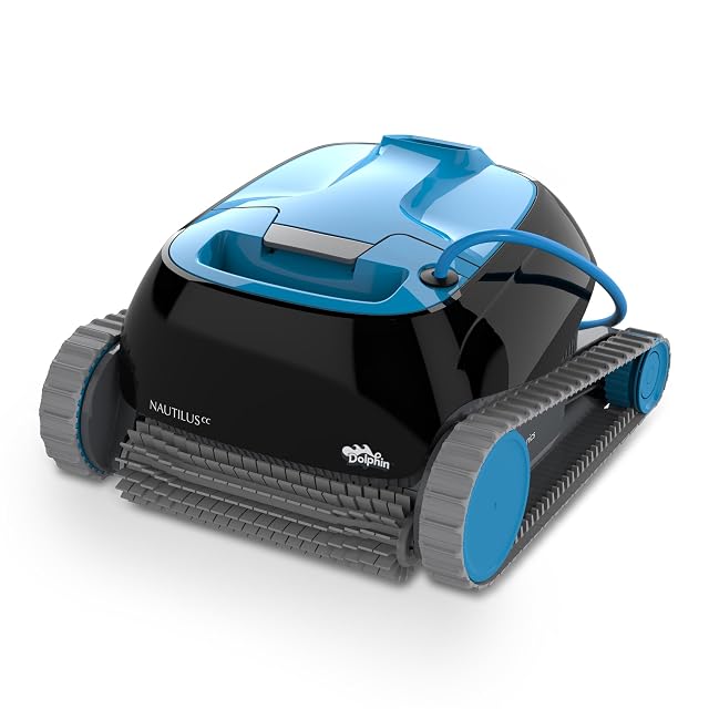 Robot de piscine Dolphin Nautilus CC, avec son panier-filtre accessible par le dessus, ouvert
