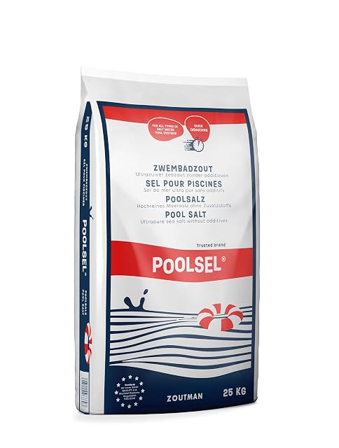 Cristaux de sel marin Poolsel HENSITA de un à deux millimètres pour piscines