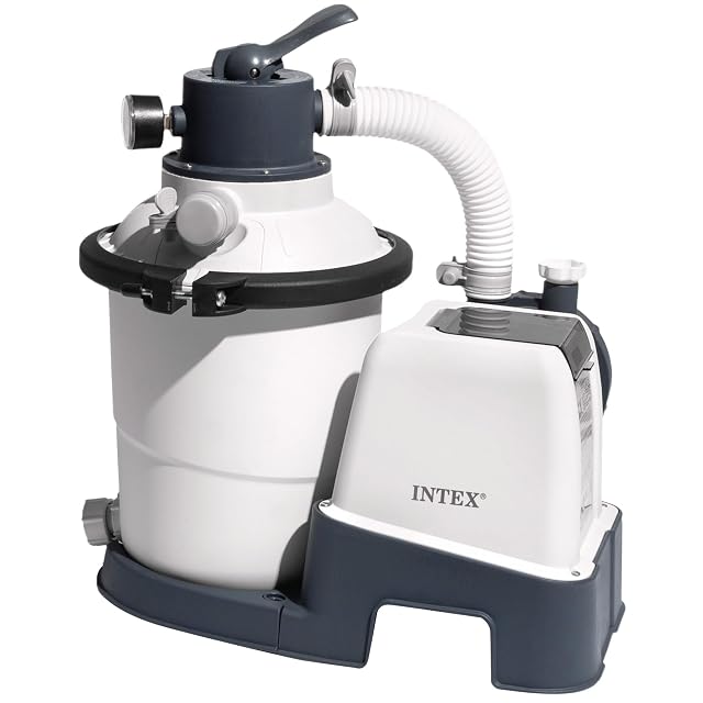 Pompe de filtration à sable Intex 26642 Krystal Clear en boîtier blanc, avec son disjoncteur différentiel