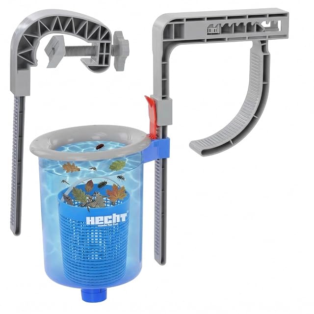 Skimmer de bassin suspendu Hecht avec panier amovible et raccordement de tuyau 32/38 mm