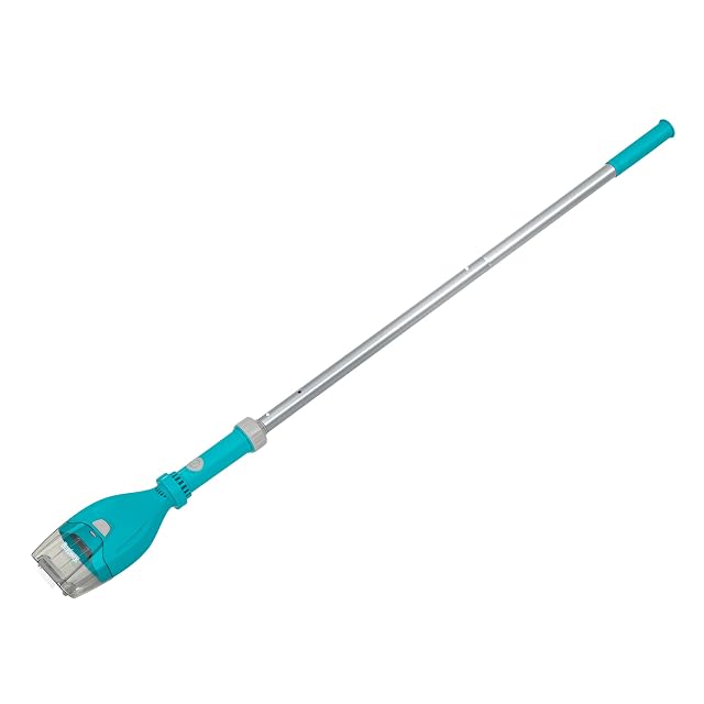 Aspirateur de piscine sans fil Bestway AquaTech, à chambre à débris transparente, sur un manche en trois parties